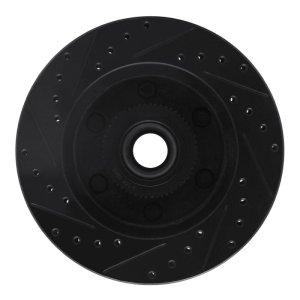 Chevrolet C2500 Brake Rotor (1) - Front Right - R1 Concepts - Drilled & Slotted - Black - `94-`02